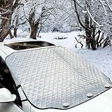 iZoeL Magnetische Frontscheibenabdeckung Auto Frontscheibe Frostschutz Sonnenschutz Schneeschutz Windschutz Eisschutz Abdeckung für Standard Auto (183 * 126CM)