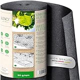 LILENO HOME 25m² Unkrautvlies Gartenvlies gegen Unkraut [50 g/qm] - Garten Unkrautfolie Wasserdurchlässig – Reißfestes Unkraut-Flies – Unkrautflies UV-beständig [1m x 25m]
