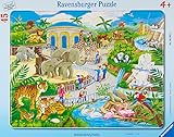 Ravensburger Kinderpuzzle - 06661 Besuch im Zoo - Rahmenpuzzle für Kinder ab 4 Jahren, mit 45 Teilen