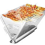 Klappgrill Laptopgrill Campinggrill Blitzschneller Aufbau Hitzebeständiger Rahmen Große Lüftungsschlitze Holzkohlegrill Kohlegrill Geringes Gewicht Geeignet Holzkohle Camping