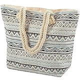 AIREE FAIREE Strandtasche - Große stilvolle Badetasche Damen - strandtasche mit reißverschluss, Innentasche und wasserdicht – mit niedlichem Design