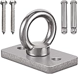 WAREMAID Deckenhaken Hängesessel, Edelstahl Wand Decken Holz Halterung, Boxsack Halterung für Sling Trainer, Hängematte Befestigung, Turnringe, Yoga Schaukel, Schlachtseil, Boxausrüstung, 800kg