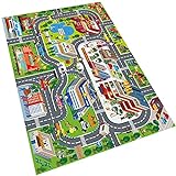 Oriate Kind Traum Matte Moderne Stadt Spielzeug Aktivitäts Spielmatte, Interaktive Eltern Kind Tabelle Boden Spielmatte für Auto Spielzeug, Rollenspiel zur Verkehrserziehung für Kinder