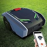 Vollautomatischer Smart Rasenmäher, Rasenroboter, Wegplanung + Auto Charging, für 1500㎡ Rasenflächen/Gärten, Schwarz