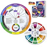 ONE+PLUS, 2 Stück, Color Wheel, Farbmischrad, Farbrad, Farbkreis Drehscheibe deusch, Pocket Colour Wheel, für Malen, Design und Makeup (Deutsche Version)