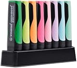 STABILO - Umweltfreundlicher Textmarker - GREEN BOSS 8er Tischset - mit jeweils 4 verschiedenen Pastell- und Leuchtfarben