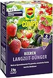 COMPO Beeren Langzeit-Dünger für Beeren, Obst und Feingemüse, Umweltschonendere Rezeptur, 6 Monate Langzeitwirkung, 2 kg, 45 m²