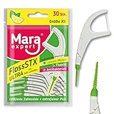 Mara Expert FLOSS STXX / Zahnseide Stick mit Geschmach, Fluorid und antibakteriellem Effekt, 30 Stück, Zahnzwischenraumreiniger & -pflege