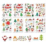 16 Weihnachtsstickers Weihnachten Stickers für Dekoration Scrapbooking Verpackung, Weihnachtsaufkleber Sticker Für Scrapbooking, Weihnachten DIY Aufkleber Für Karte Machen, Weihnachten Stickers