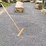 Verbesserter Zen-Gartenrechen in voller Größe, verbesserter 121,9 cm großer japanischer Naturholz-Zen-Rechen für den Außenbereich, robuster Holzrechen für Garten, Felsen, Sandmuster, DIY