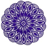 SUNONE11HKA Tischdeckchen, 55,9 cm, rund, Dekoration, Deckchen, waschbar, Tischdecke (lila)