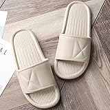 YANG11FAN Duschschuhe Sommer Mode Hausschuhe Home Home Männer und Frauen Indoor Baden Badezimmer Schaum Hausschuhe Weichen Boden Paar Haushalt Sandalen Hausschuhe(Khaki,38/39)