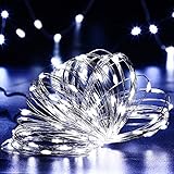 20m 200 LED Solar Lichterkette mit Blitz/Dauermodus, IP65 für Zuhause/Hochzeit/Partydekoration
