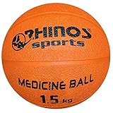 RHINOS sports Medizinball, Gymnastikball 1,5 kg | orange