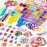 Loom Bänder Set für Armbänder 2800+ 36 Farben Loom Rubber Bands Kit Mit Accessoires DIY Bunt Gummibänder Starterset Geburtstag Weihnachten Spielzeug Basteln Geschenk für Kinder Mädchen Jungs