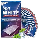 28 stück Zahnaufhellung Whitening Strips, Professionelle Zahnaufhellungsstreifen, 14-Paar Bleaching Zähne Teeth Whitening Strips, Schonende Schnelles Entfernen Aller Flecken