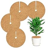 OMZSXK 4 Stück Kokos Mulchscheibe,Ø40cm Kübelabdeckung Winterschutz für Topfpflanzen,Kokosscheibe Pflanzenschutzmatte,Kokos Pflanzenschutz,Kübelabdeckung Frostschutz,Winterschutz Unkrautschutzmatte