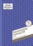 AVERY Zweckform 318 Kassenbestandsrechnung (A5, 50 Blatt, Ermittlung der Tageseinnahmen & Kassenbestand, von Rechtsexperten geprüft, für DE/AT, zur ordnungsgemäßen Buchführung) weiß