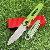 Generisch MINI Klappmesser mit Aluminiumgriff, Einhandmesser mit Gürtelclip, Outdoor Taschenmesser für Camping, Wandern (A)