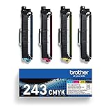 Brother TN-243CMYK Original Tonerkartusche Druckt bis zu 1000 Seiten, cyan, magenta, gelb und schwarz, 1er Pack