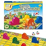 Ravensburger Kinderspiel 21420 - Tempo kleine Schnecke, Das spannende Schneckenrennen, Brettspiel und Gesellschaftsspiel für 2-6 Spieler, Kinderspiel ab 3 Jahren - Geburtstagsgeschenke