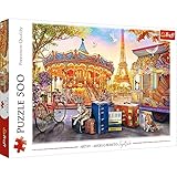 Trefl 37426 500 Elemente Fröhliche Stadt, Hunde, Frankreich, Modernes DIYPuzzle, Kreative Unterhaltung, Spaß, Klassische Puzzles für Erwachsene und Kinder ab 10 Jahren, Urlaub in Paris
