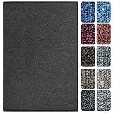 casa pura Teppich London | viele Größen | pflegeleichter Flacher Schlingenflor | Flurteppich, Wohnzimmerteppich, Küchenteppich, Schlafzimmerteppich (Anthrazit - 80x150 cm)