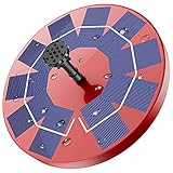 AISITIN Solar Springbrunnen 3W, Solar Teichpumpe mit Solar Panel Eingebaute 1200 mAh Batterie Wasserpumpe Solar Schwimmender Fontäne Pumpe mit 6 Fontänenstile für Garten Vogel-Bad Teich(Rosa)