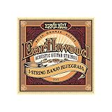 Ernie Ball Earthwood Bluegrass-Banjosaiten, für 5-Saiter, Endschlaufen, 80/20-Bronze, Akustikgitarren-Saiten, Stärke 9–20