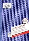 AVERY Zweckform 1720 Lieferschein (A5, selbstdurchschreibend, 2x40 Blatt) weiß/gelb