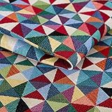 HEKO PANELS Antibakteriell Polsterstoff Möbelstoff Geometrisches Muster Meterware - z.B. Stoff für Stühle oder Eckbank Bezug - Peru