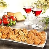 Käsegebäck Biscuits au fromage (400g) Herzhaftes und pikantes Käsegebäck - Geschmacksrichtungen: Gouda, Parmesan, mediterranen Gewürzen und Tomate - Basilikum (1 Set)