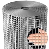 Amagabeli 1m X 25m Hasendraht 100cm Volierendraht 12x12mm Maulwurfgitter Wühlmausgitter Für Hochbeet Zaun Hühnerdraht Maschendrahtzaun Kaninchendraht 50cm Verzinkt Drahtgitter Feuerverzinkt