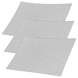 3 Stück Antihaft Grillmatte Set, 42 x 36 cm Teflon Netz, Wiederverwendbar für Gasgrill, Holzkohle, Elektrogrill, Backofen, Kochen, Luftfritteuse