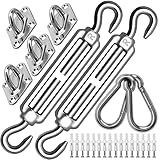 Sonnensegel Befestigung Set M8 Befestigung Sonnensegel HardwareKit 304 Edelstahl Markisen Befestigungsset für Garten, sonnensegel zubehör Befestigung for Dreieck und Quadrat Hardware Zubehör Kit