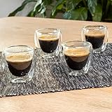 Haushalt International Espresso Glas 80ml 4er Set doppelwandig