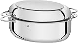 ZWILLING Plus Bräter mit Deckel, Induktion und Backofengeeignet, Edelstahl, 8,5 Liter, Silber, 38 centimeters, Rostfreier Stahl