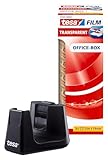 tesa Easy Cut Smart + 8 Rollen tesafilm transparent 33m:19mm - Robuster Abroller mit Anti-Rutsch Funktion in schwarz und transparentem Klebefilm