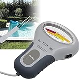 Kadxyan Chlor- Und PH-Messgerät, Schwimmbadtester, Tragbarer Wasserqualitätsanalysetester Mit Sonde, Chlor- Und PH-Überwachungsanalysator, Für Schwimmbäder, Hydrokultur, Pools, Spas, Trinkwasser