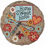 Spoontiques – Garten-Dekor – „Home Sweet„-Libelle-Trittstein – Dekostein für Garten