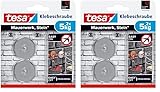 tesa Klebeschraube für Mauerwerk und Stein, Halteleistung 5 kg, rund, 2 Stück (Packung mit 2)
