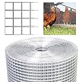 LVSEWOA Geschweißter Edelstahl-Drahtgitter – Hochleistungs-Maschenweite 1/2' (12,7 mm) für Hühnerstall, Voliere und Garten – leicht zuschneidbar, 1,2 x 3 m Rolle