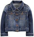 Simple Joys by Carter's Baby-Mädchen Denim Jacket Leichte Baumwolljacke, Mittlere Waschung, 18 Monate