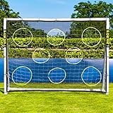 FORZA Fußballtor Torwand Netz (Fußball Tor Nicht enthalten) – Fußball Trainingsausrüstung | Scheibenschießen | Torwand für Fussballtor | TOR NICHT INBEGRIFFEN (2,4m x 1,8m)