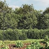 Xichuzi Maschendrahtzaun mit Bodenflansch Anthrazit 1,8x10 m, Volierendraht, Wühlmausgitter, Kaninchenzaun, Drahtzaun, Drahtgeflecht, Kaninchendraht, Geflügelzaun - 153989