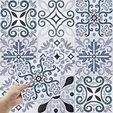 Fliesenaufkleber Bad Küche, 30 Stück Klebefliesen, 15x15cm Selbstklebende Fliesen, PVC Wandfliesen Selbstklebend, DIY Peel and Stick Tiles, Fliesenfolie Bad, Wasserfest Haftstark