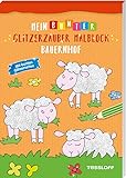 Mein bunter Glitzerzauber Malblock. Bauernhof: Mit bunten Glitzerseiten (Malbücher und -blöcke)