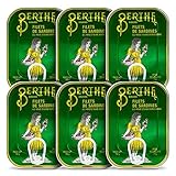 Sardinenfilets in extra nativem Olivenöl | 6 x 100 g | Berthe | Ramirez | Portugal