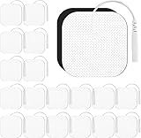 20 TENS-EMS Elektroden-Pads 5x5 cm,TENS Gerät Pads,Wiederverwendbar selbstklebenden Elektroden Pads,für TENS Geräte and EMS Trainer (002)
