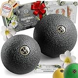 HELDSON® Premium Faszienball klein 2er Set [6cm & 8cm] - Faszien Ball hart - Faszienball für Füße - Massage Ball um Verspannungen in Nacken, Schulter zu lösen - Faszienkugel - Massageball Rücken